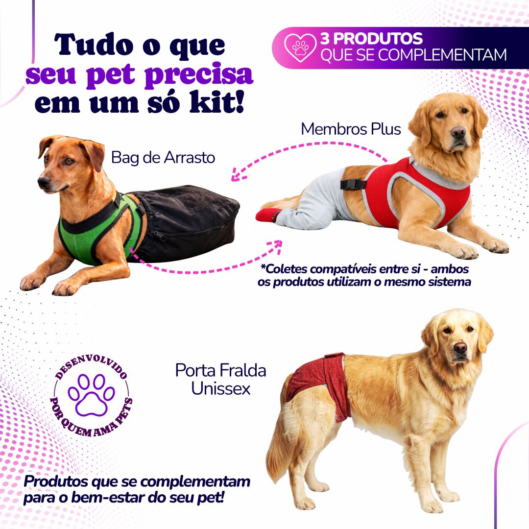 Kit Premium para Pets Paraplégicos